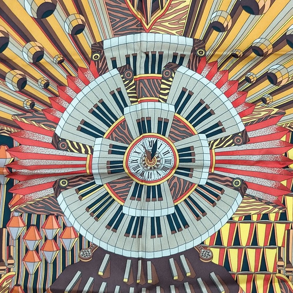 Hermes scarf Carre 90 Oranges Silk100% - Picture 8 of 11